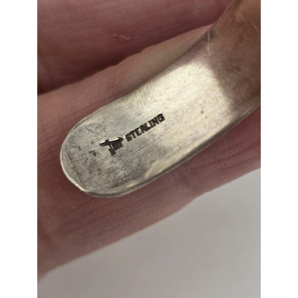 VINTAGE FRED HARVEY NATIVE AMERICAN TURQUOISE CUFF BRACELET - Picture 7 of 16